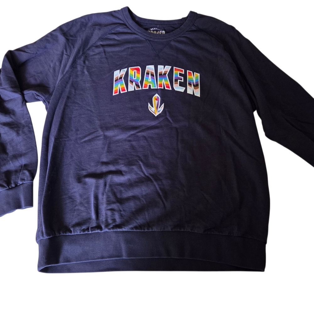 Like New Navy Kraken Pride Lightweight Sweatshirt 2X.